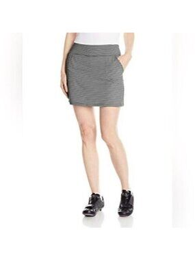 Aventura Gray and White Striped Kineta Skort with Front Pockets Sz XS